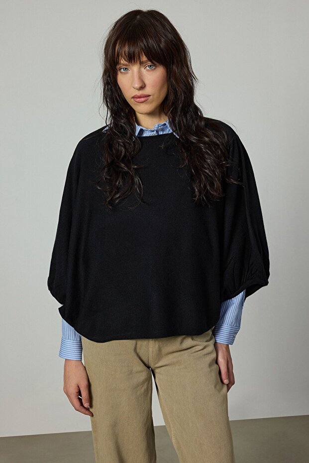Balloon sleeve sweater