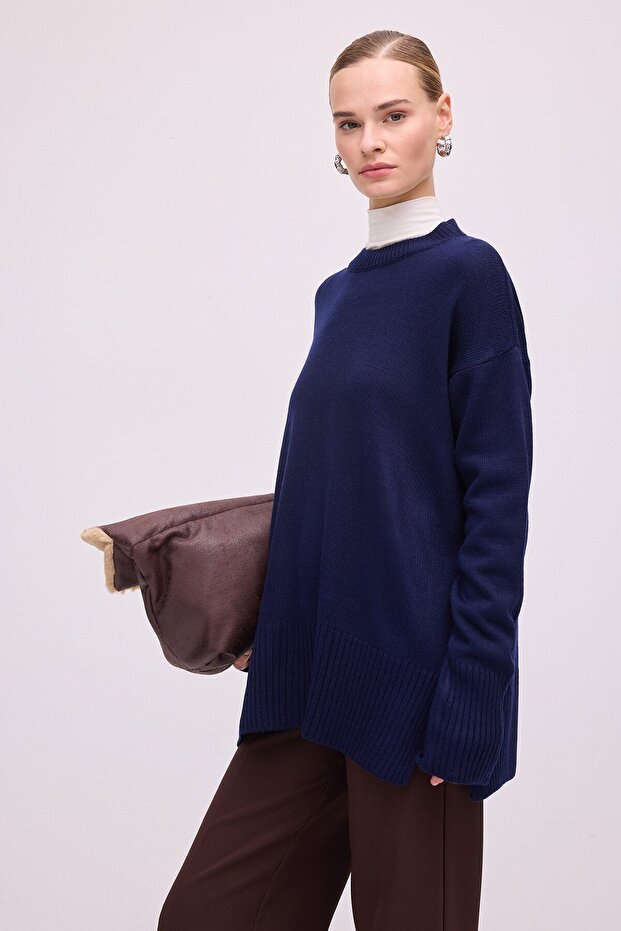 Basic Slit Tricot Tunic