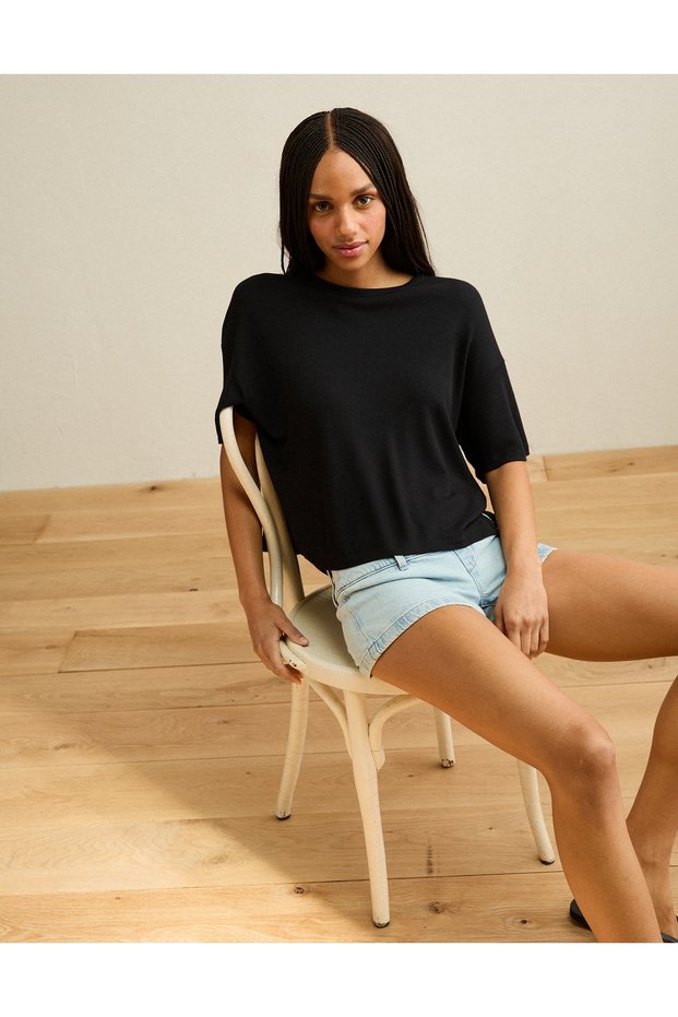 AE Soft & Sexy Waffle Crew Neck Tee