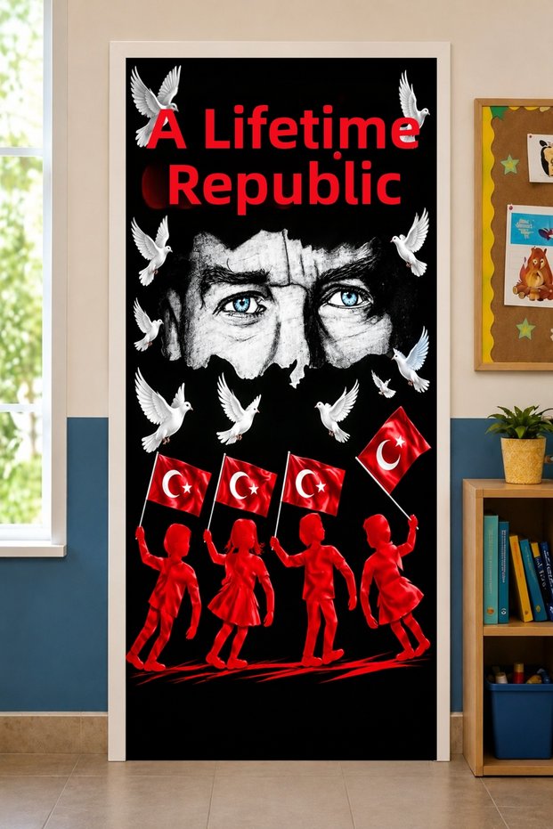 Rubberized School Classroom Door Coverings, a Republic of Life, October 29, Fabric Door Coverings, Classroom Door, School Event Door Coverings