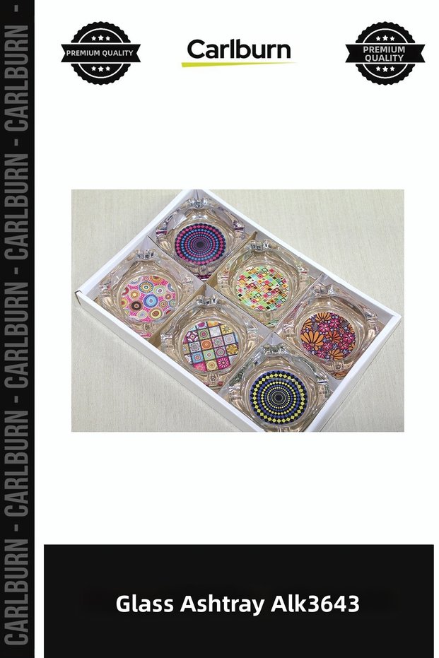 Special Production Stylish Desktop Home Accessory Decorative Glass Ashtray Alk3643