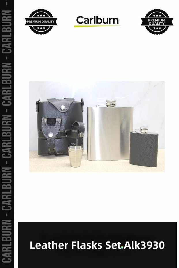 Special Edition Set Gift Accessory Set with Leather Case Flask Set
