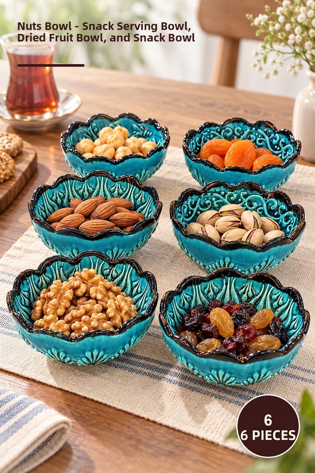 6 Pieces Snack Bowls – Snack Presentation, Nut Bowl, and Snack Bowl for Serving