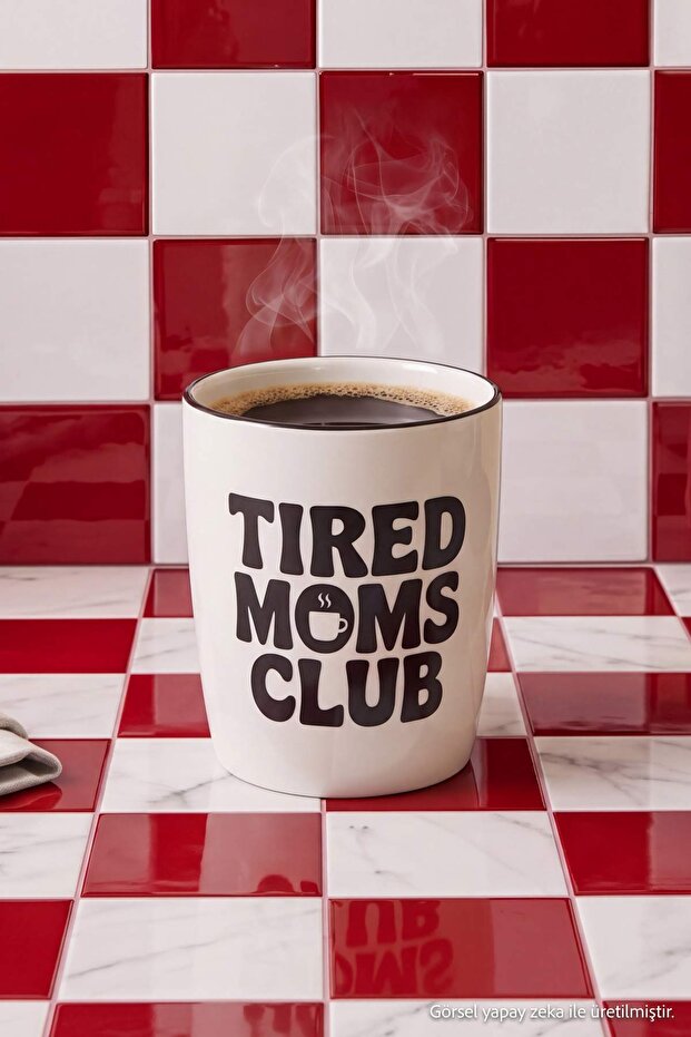 Tired Moms Club Handleless Porcelain Mug Tphss26Up00027