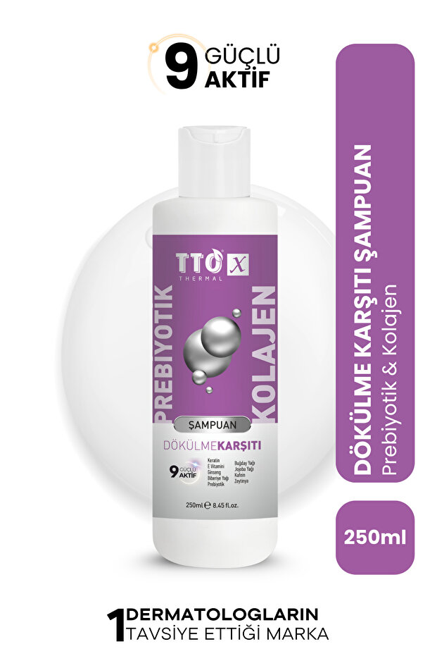 Shampoo Anti-Hair Loss 250 ml Prebiotic and Collagen X All Hair Types