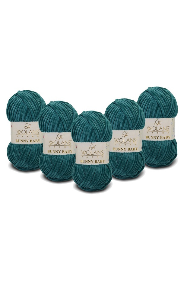 Bunny Baby Velvet Knitting Yarn 463 Emerald - Pack of 5
