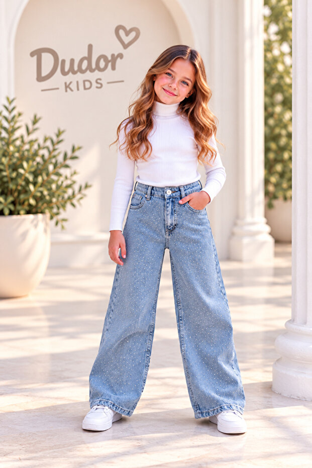 GIRL'S STONE JEANS PANTS (JEANS-DENIM)