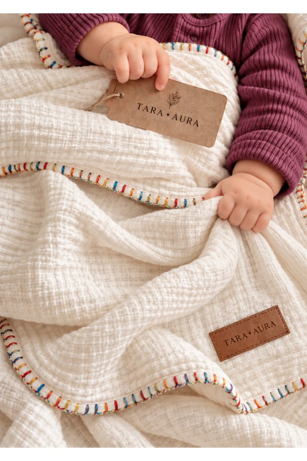 Muslin 3 Layer Baby Blanket Ecru - Beige