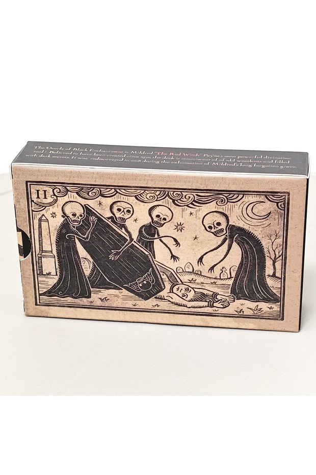 Mildred Payne's Oracle of Black Enchantment 52 Pcs Black Line Imagery Woodblock Style Cards 10.3*6cm