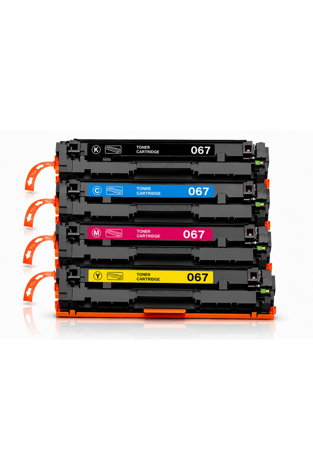 CRG 067 Full Combo Set With Update Chip Toner Cartridge Is Compatible with Canon i-Sensys MF645C/MF645CX, MF643Cdw/MF643Cw, MF623Cdw, and MF621Cw (CRG 067 Black, Cyan, Yellow, Magenta)