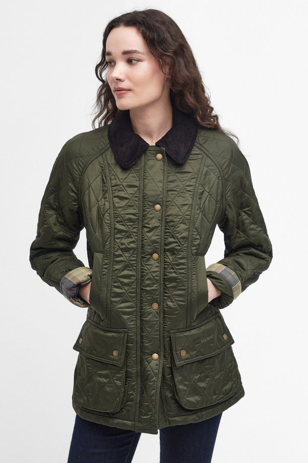 Beadnell Polar Kapitone Ceket OL91 Olive