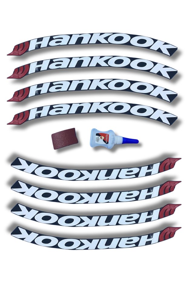 8 Pieces Motorcycle and Car Vehicle 3D Auto Tire Lettering Sticker Emblem Set