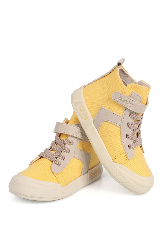 Bobo Boy Girl Orthopedic Comfortable Sole Lace-Up Linen Sneaker