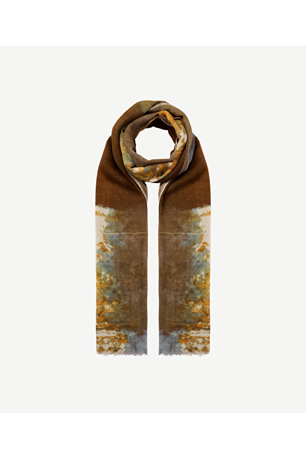 Abstract Patterned Wool Shawl