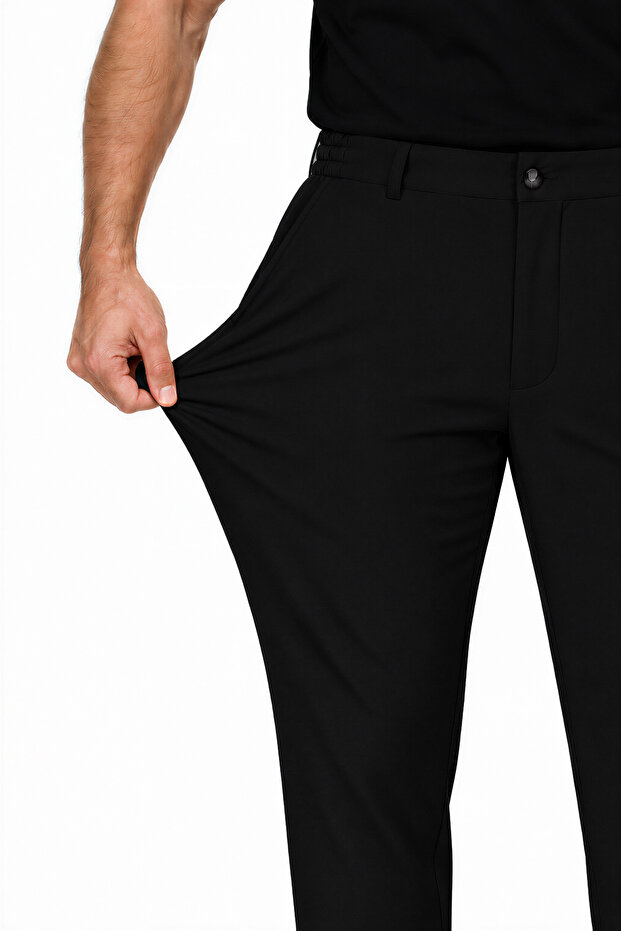 Men's North Flexible Relaxed Elastic Waist Jogger Pants Black M702-R0311-04