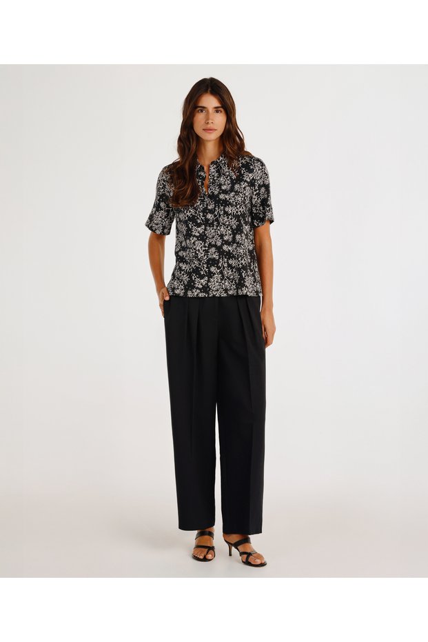 Button-Detail Blouse