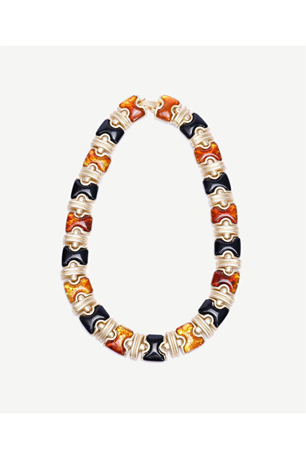 Resin Detailed Gold Necklace