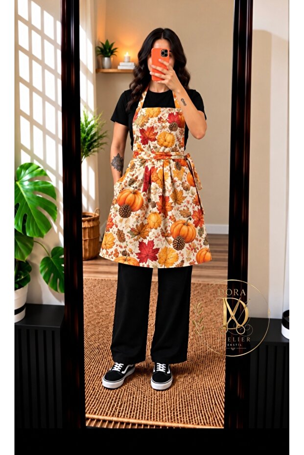 Kitchen Apron Pumpkin Collection 3D Digital {Duck Fabric}