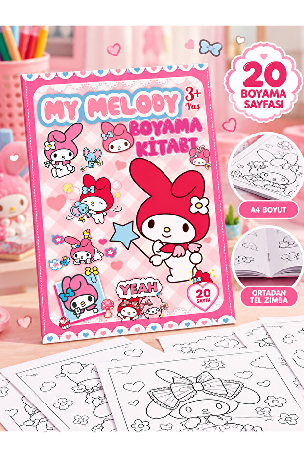 My Melody Fun Coloring Book for Kids - (+20), (with Full Picture)