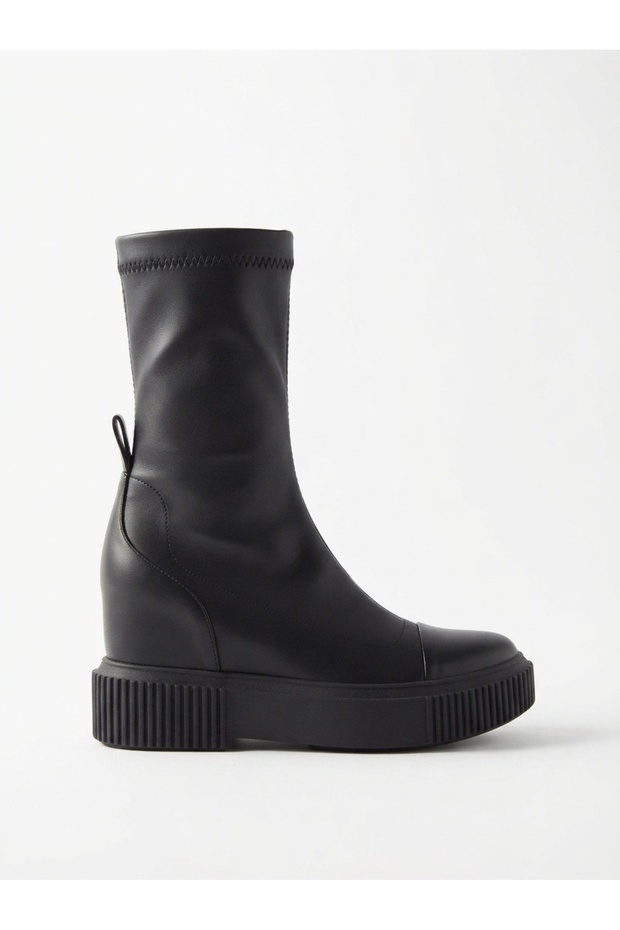 3042-2027 Thick Sole Women's Boots Black