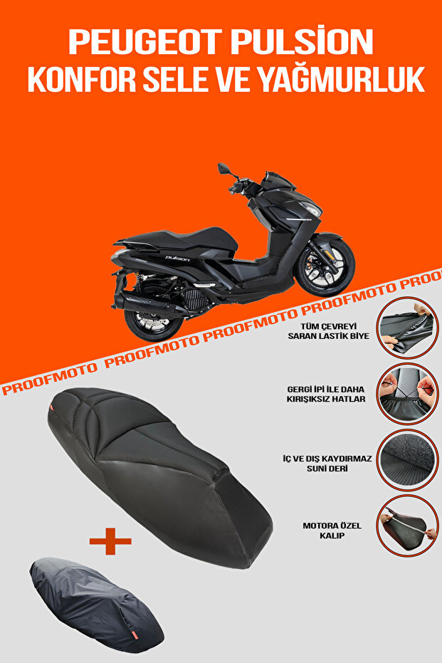 Peugeot Pulsion Comfort Saddle and Raincoat Cover