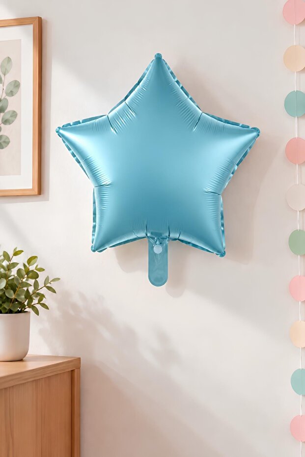 Turquoise Blue Star Foil Balloon 45 cm – Baby Kids Party Celebration