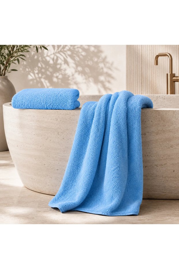 Luxury 100% Cotton Bath Towels – Set of 2, (70x140 cm) 600 GSM, Ultra Soft & Highly Absorbent