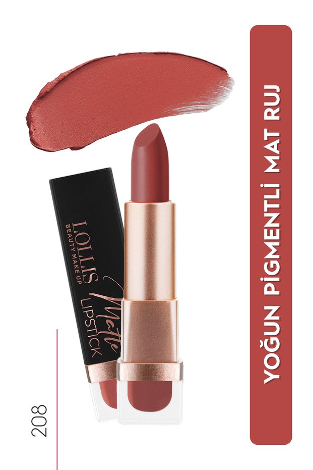 Matte Lipstick Intensely Pigmented Matte Lipstick Lasting 208