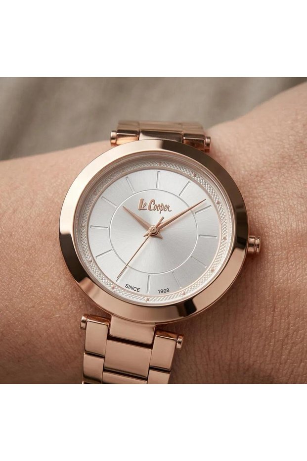 Gold Color Silver Dial Steel 2 Year Guarantee Lc06950.430 Women Wrist Watch