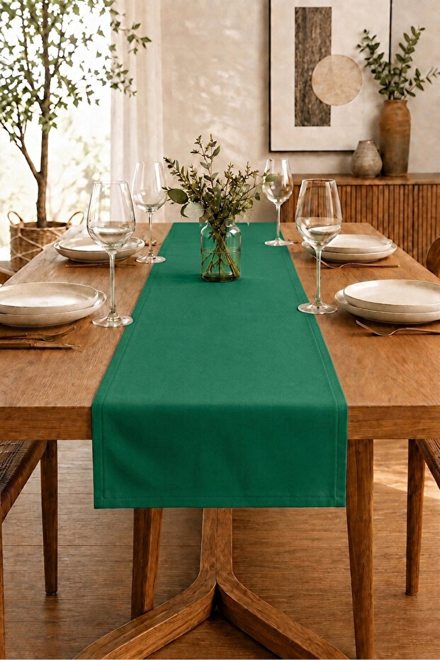 American Service,Forest Green Square Runner,Christmas Table,Christmas