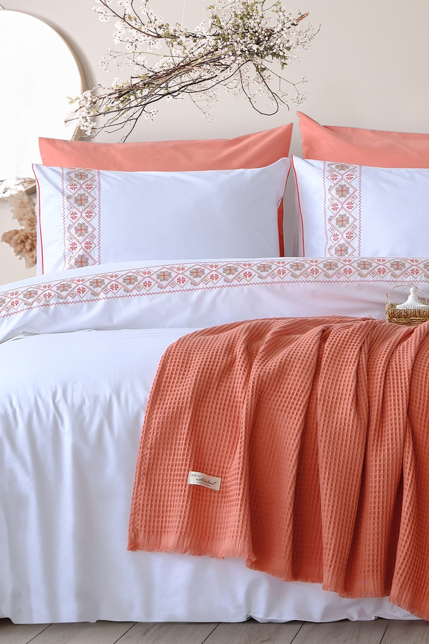 Anatolia Double Bedding Set - Coral