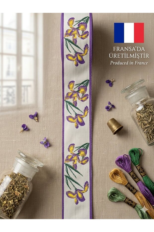 French Floral Pattern Ribbon / Decorative Ribbon 50mm 5Meters