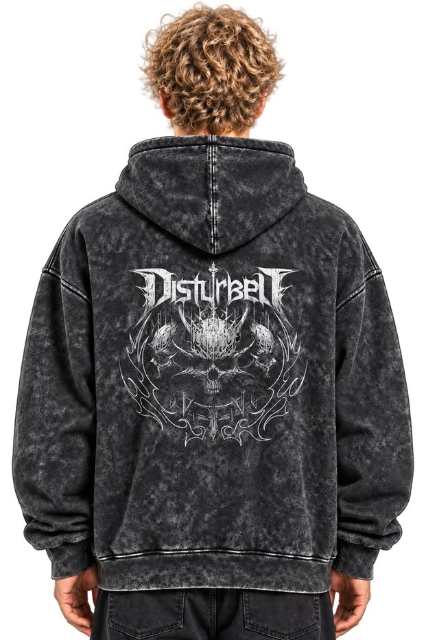 Disturbed Rock Metal Music Band Printed Unisex Oversize Washable Hoodie Sweatshirt