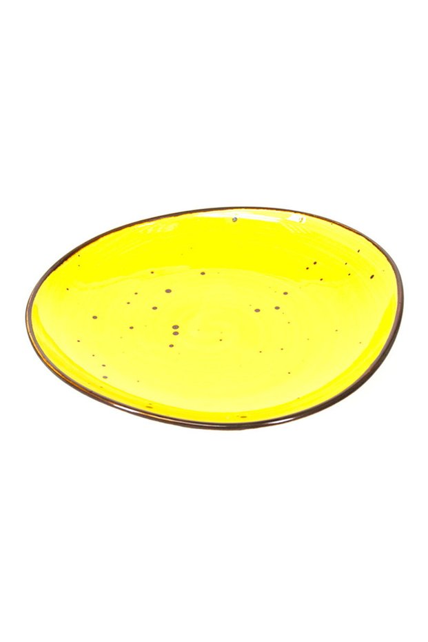 Yellow Porcelain Plate Medium