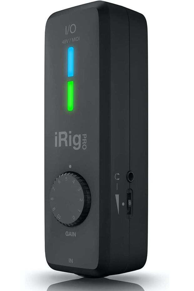 واجهة صوتية مدمجة iRig Pro I/O للأجهزة والميكروفونات لأجهزة iPhone وiPad وMac