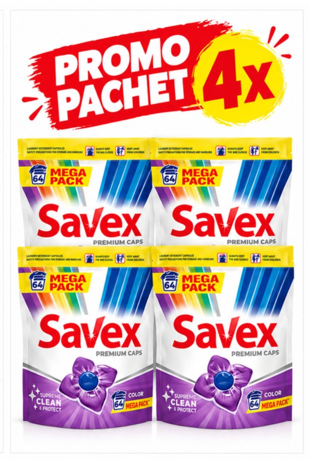 Super pack 4x laundry detergent capsule colored, 256 pieces