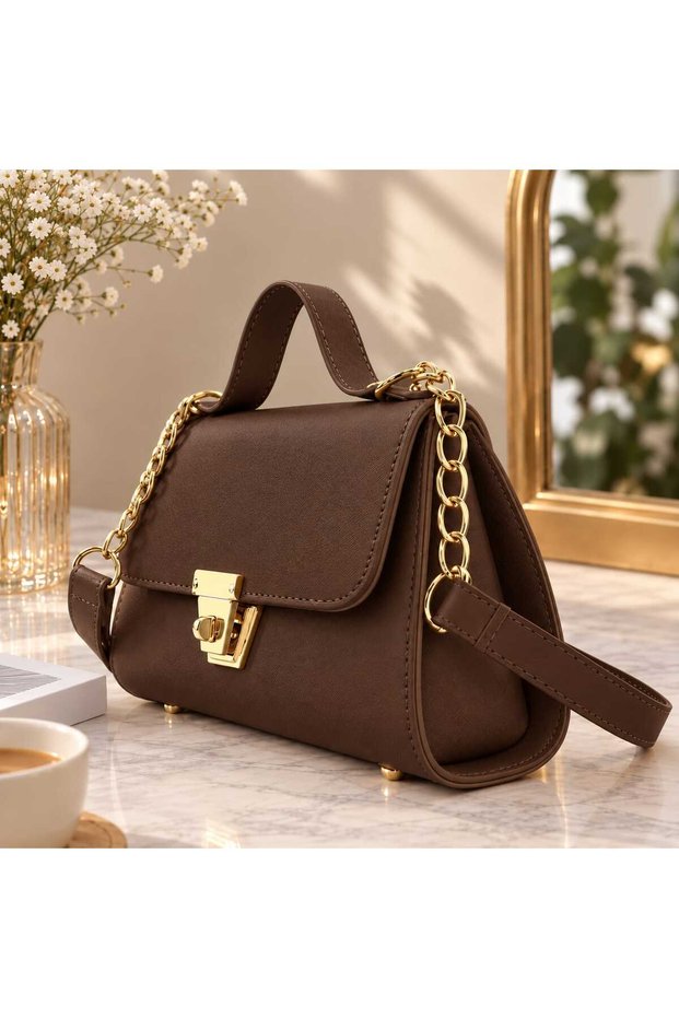 Woman's bitter coffee shoulder bag