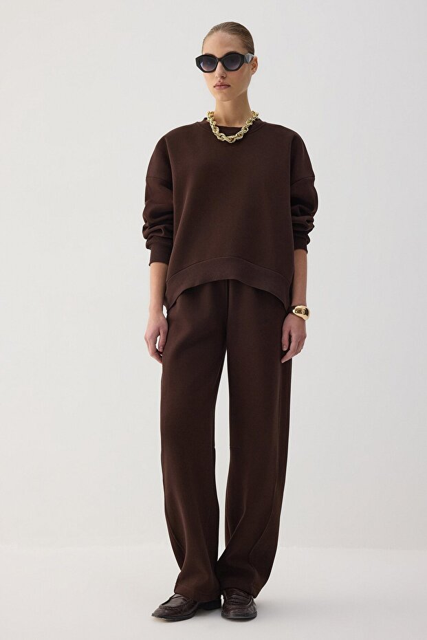 Oversize Kayik Yaka Sweatshirt