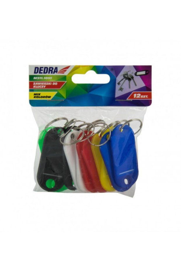 Set de 12 etichete pentru brelocuri, multicolor