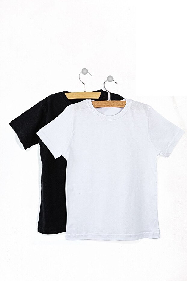 Cotton Crew Neck Short Sleeve T-Shirt Double Set