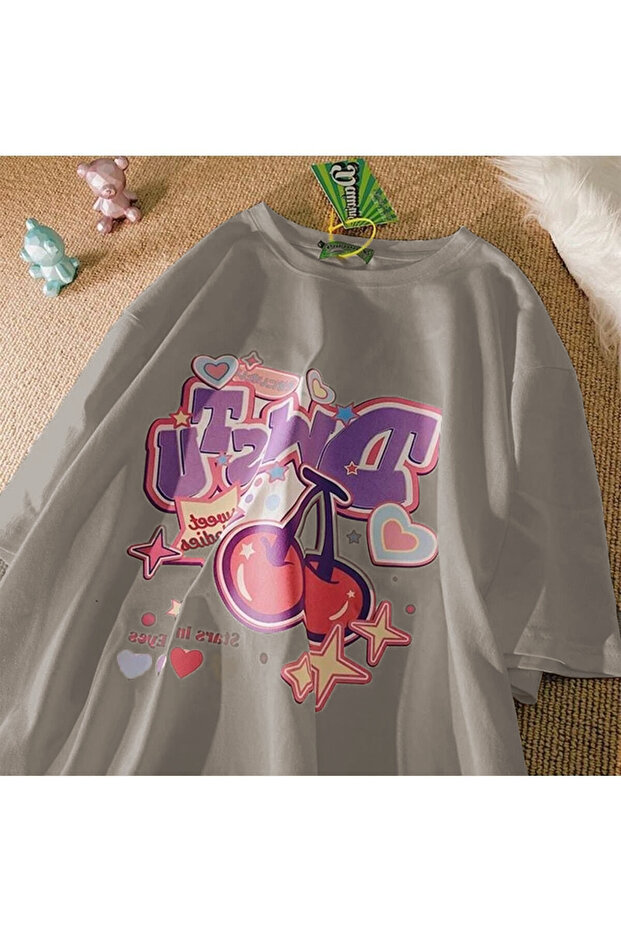 Cartoon Cherry White t-shirt ( Unisex )