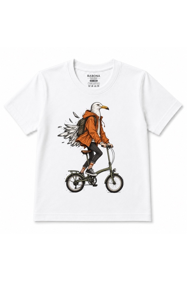 Urban Wings Bicycle Escape Graphic Kids T-Shirt