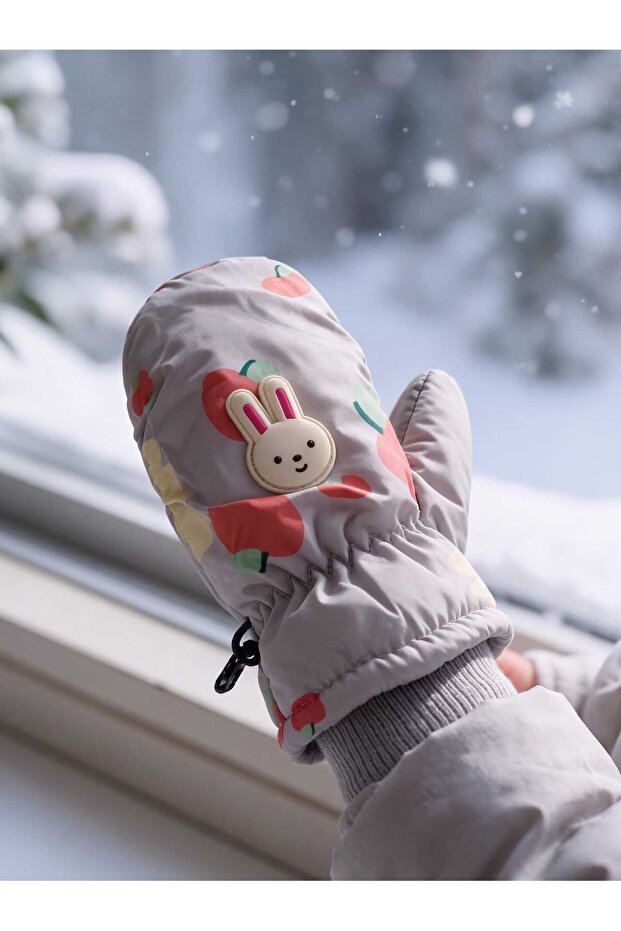 Kitti 1-4 Years Old Girls' Fleece-Lined Snow Ski Gloves
