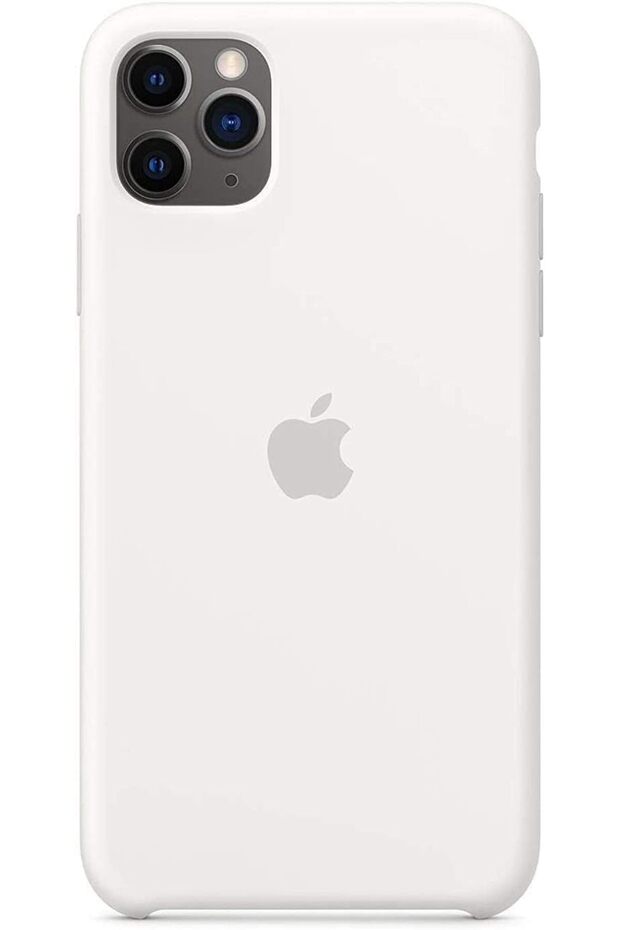 Silicone Case (Fits iPhone 11 Pro Max) - White