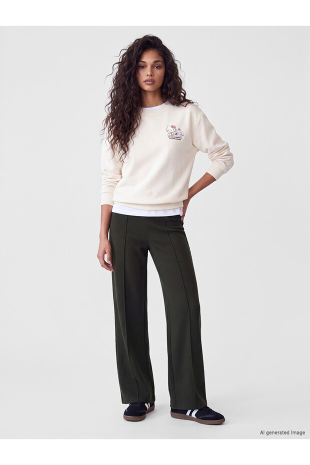 Two Mt Shop Quality Xside Khaki Thessaloniki Plain Standard & Regular Women's Sweatpants