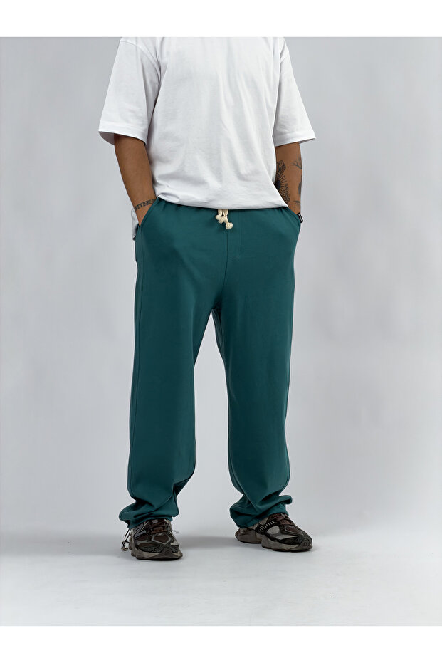 Regular Green Men's Jogger Pants with Adjustable Legs Coc3566