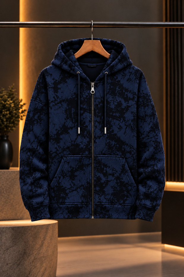 Batik Patterned Seasonal Pocketed Cardigan