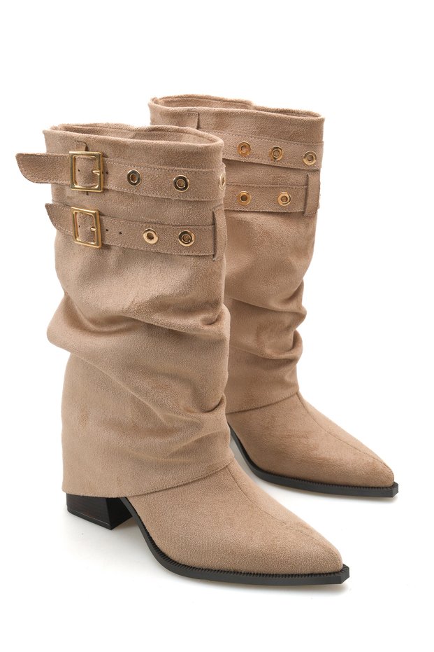 Elara Serena Women's Pointed Toe Heeled Boots 00125000
