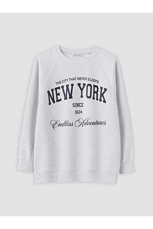 Printed Loose Fit Women's Sweatshirt Tunic for Style Enthusiasts from Uzg Store