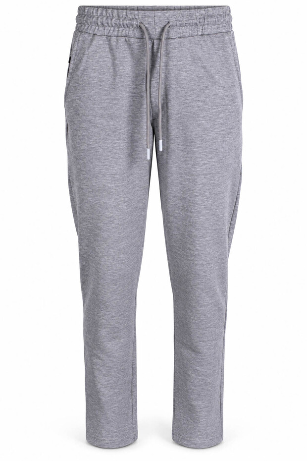 2-Strap Straight Leg Side Pocket Gray Men's Sweatpants 27Ke68000002